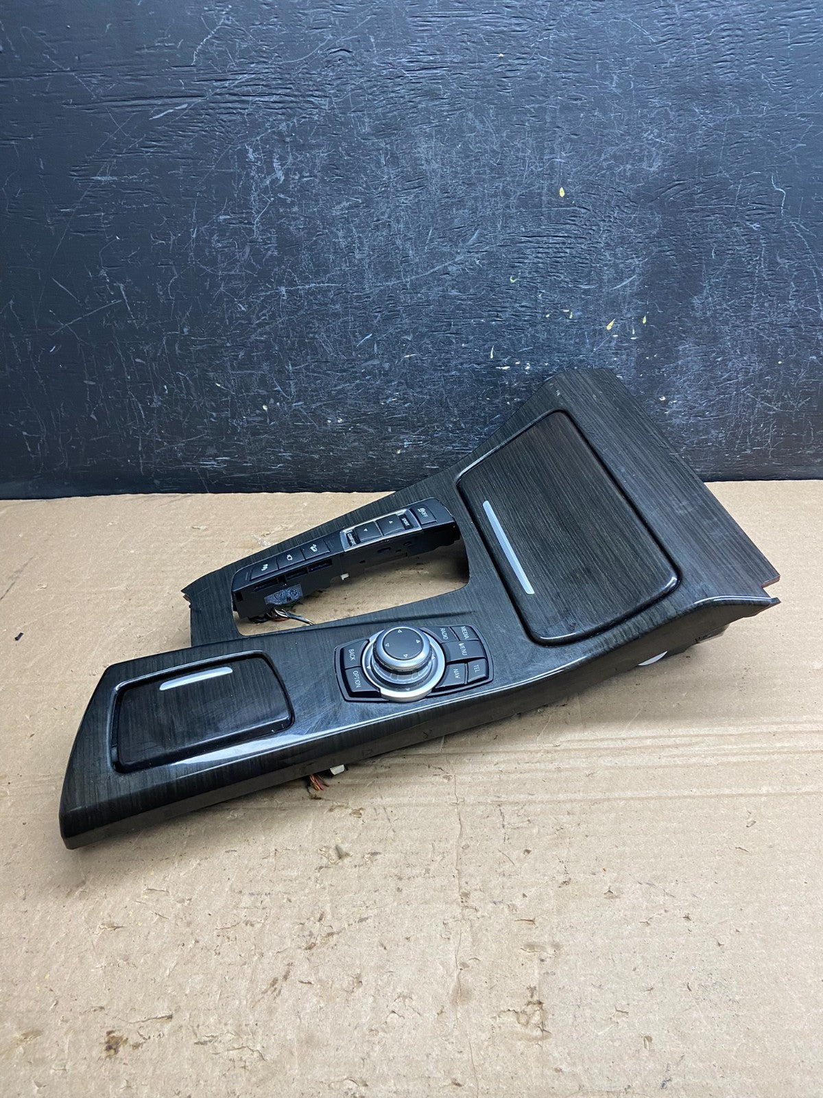2011-2016 BMW 5 F10 Center Shifter Console Trim Cup Holder Switches OE AF2319 DG4