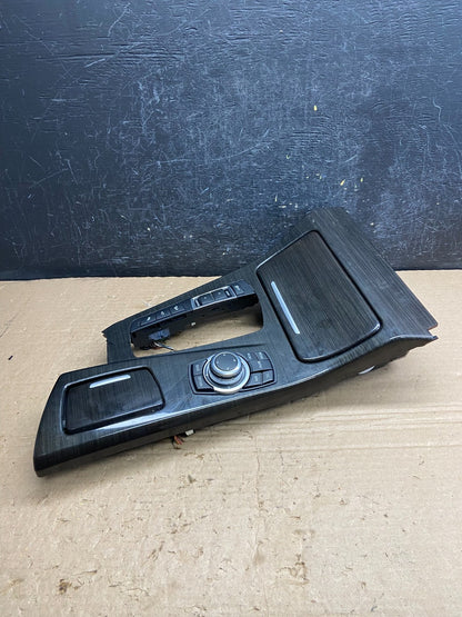 2011-2016 BMW 5 F10 Center Shifter Console Trim Cup Holder Switches OE AF2319 DG4