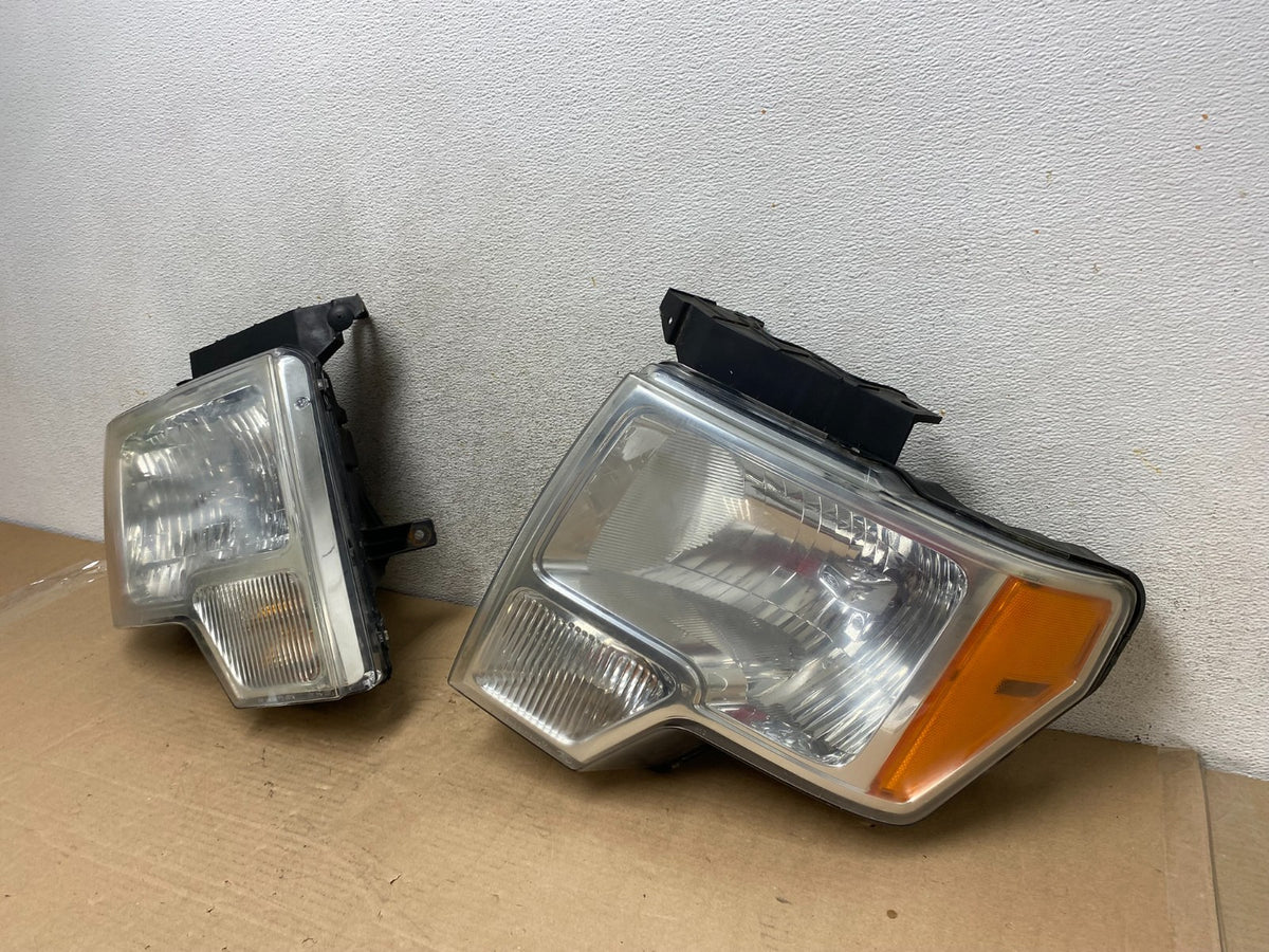 2009 to 2014 Ford F-150 F150 Left+Right Halogen Headlights AH9392 DW1