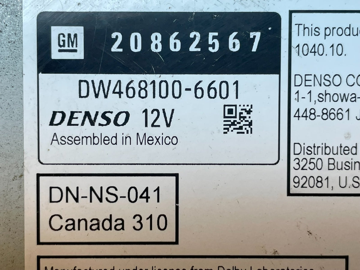 2007 to 2014 Chevrolet GMC Cadillac Radio Navigation Screen Display ai0576 DG8