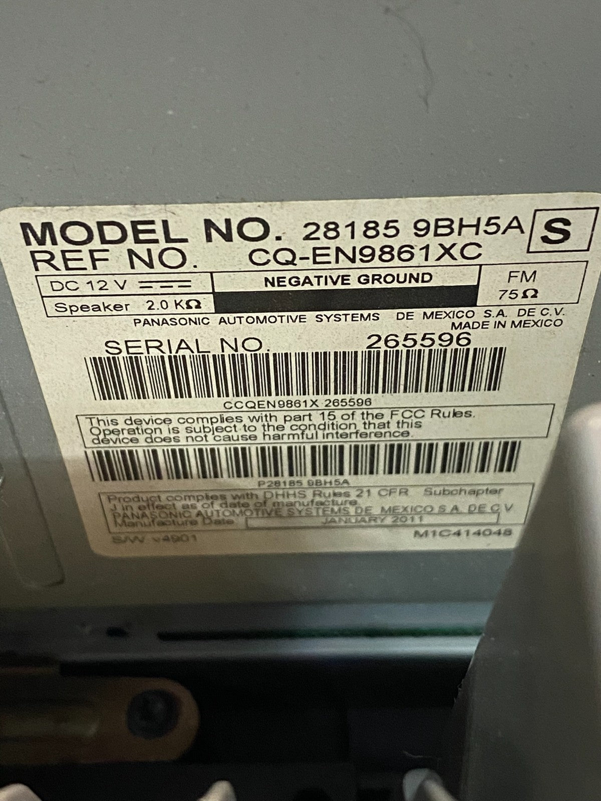 2009-2012 Nissan Xterra Frontier AM FM CD Player Radio Receiver AG3219 MS5