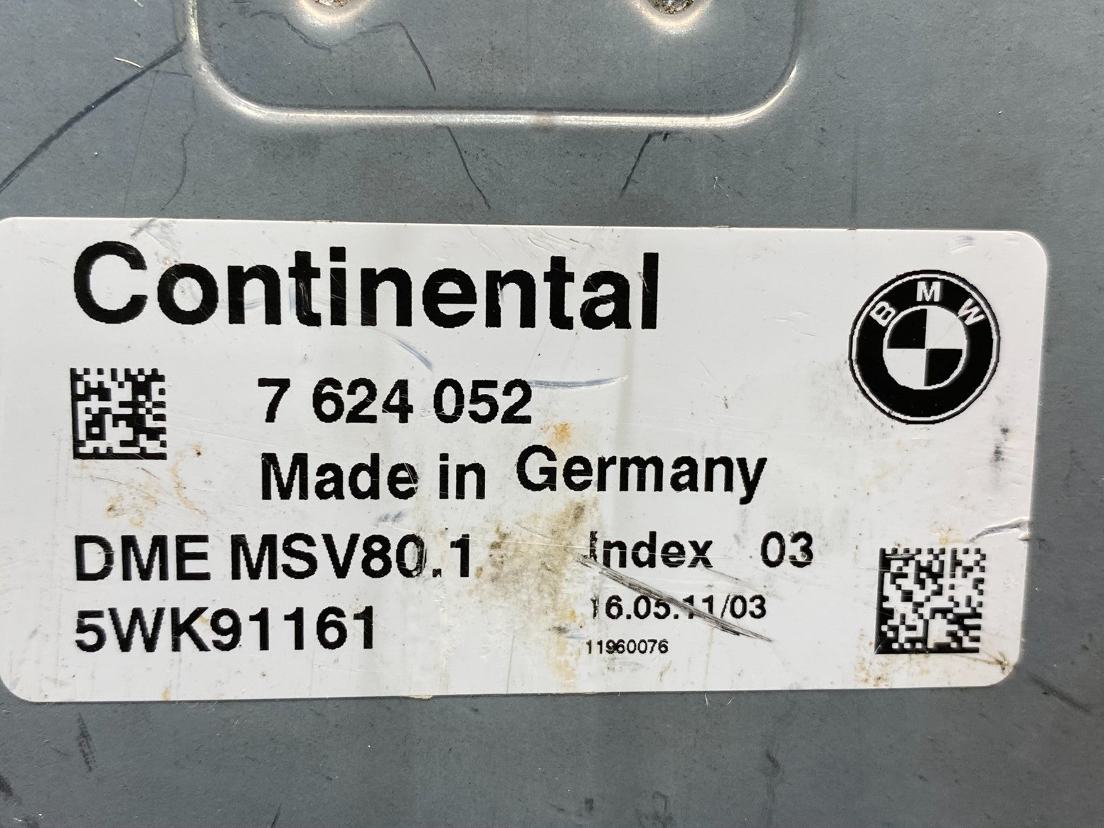 2007 - 2011 BMW 328i 528i E90 ECM ECU Engine Computer 7624052 AE0106 DG2