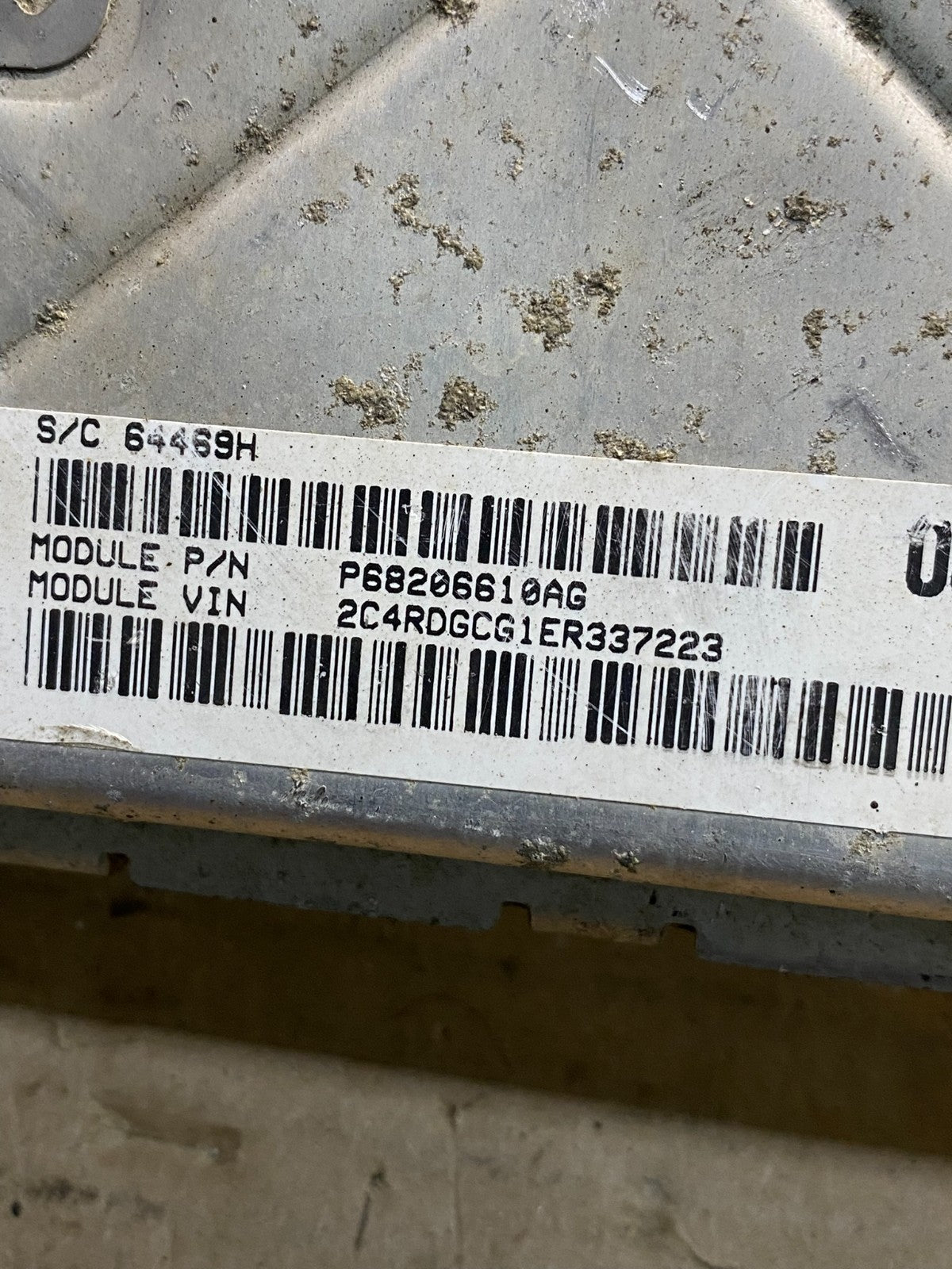 2014 Dodge Caravan Town & Country 3.6L Engine Computer ECU AE0125 DG2