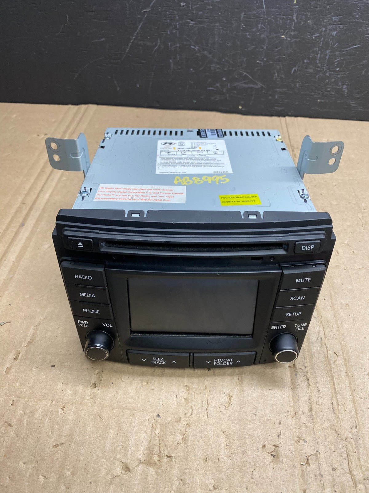 2012 to 2014 Hyundai Sonata Radio CD Player Screen Display Oem AB8995 DG0