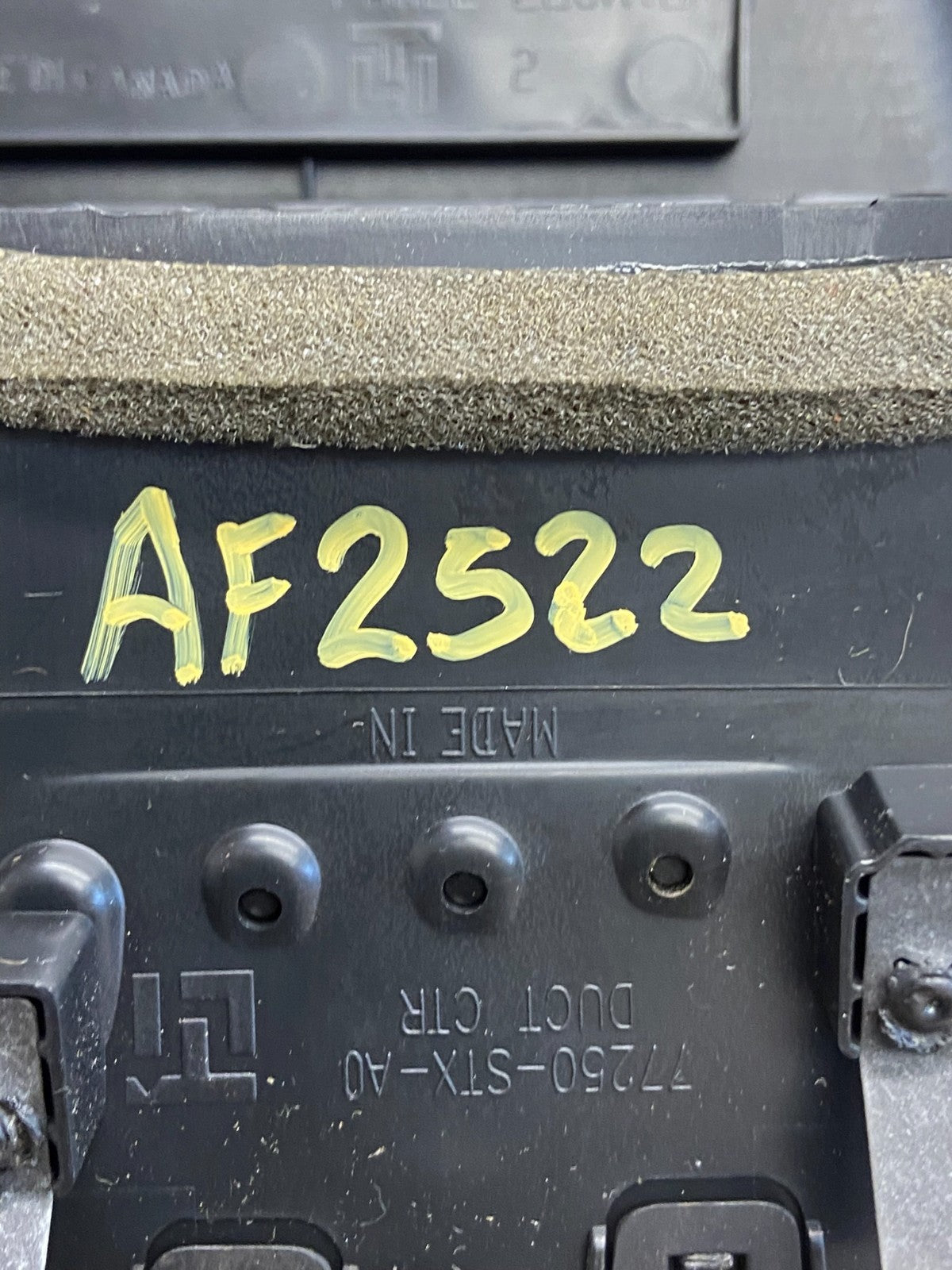 2007 2008 2009 Acura Mdx Center Console Upper Air Vent Hazard Trim AF2522 DG6