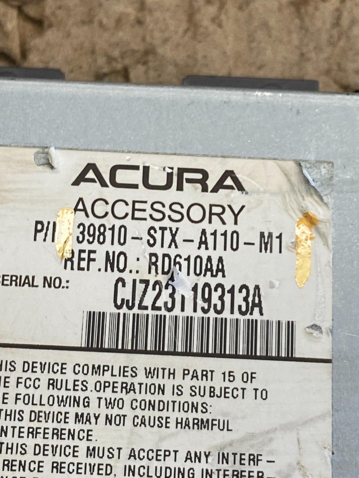 2010 to 2013 Acura Mdx Radio  Information Display Screen OEM ab5815 DG6