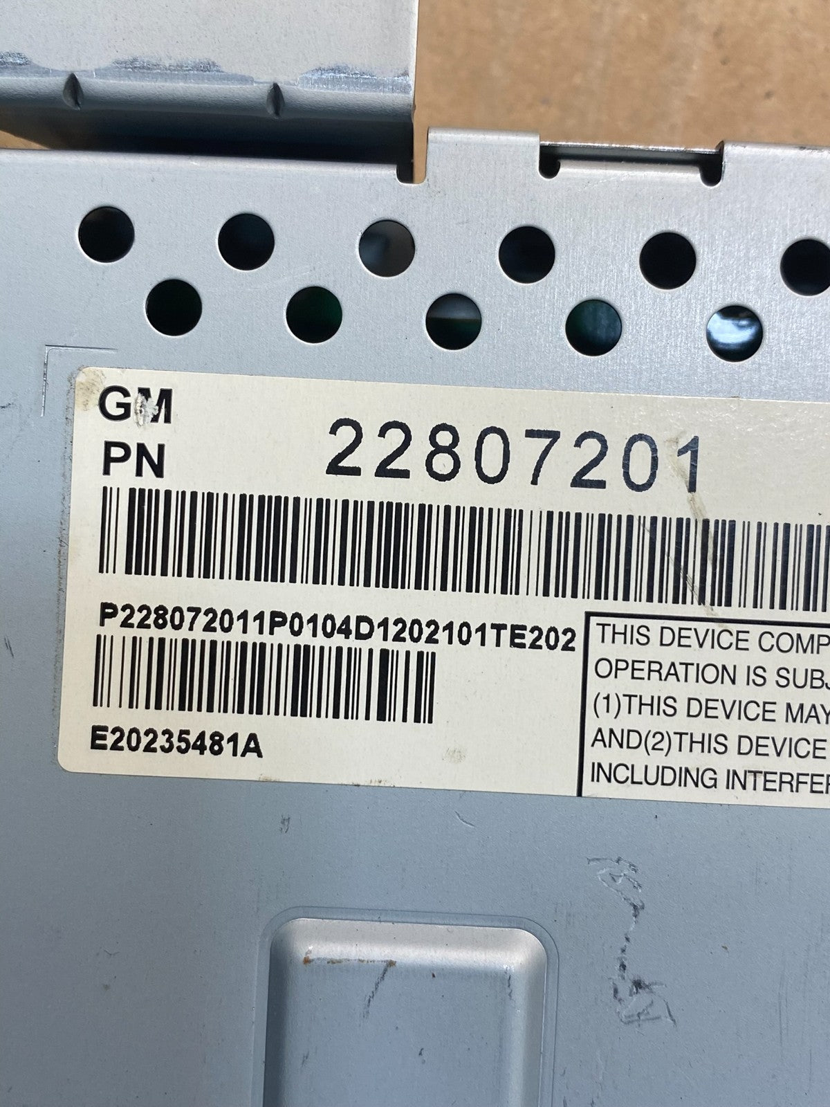 2010 - 2011 Chevrolet Equinox Radio Display Screen Information Dash Oe AE7896 DG2