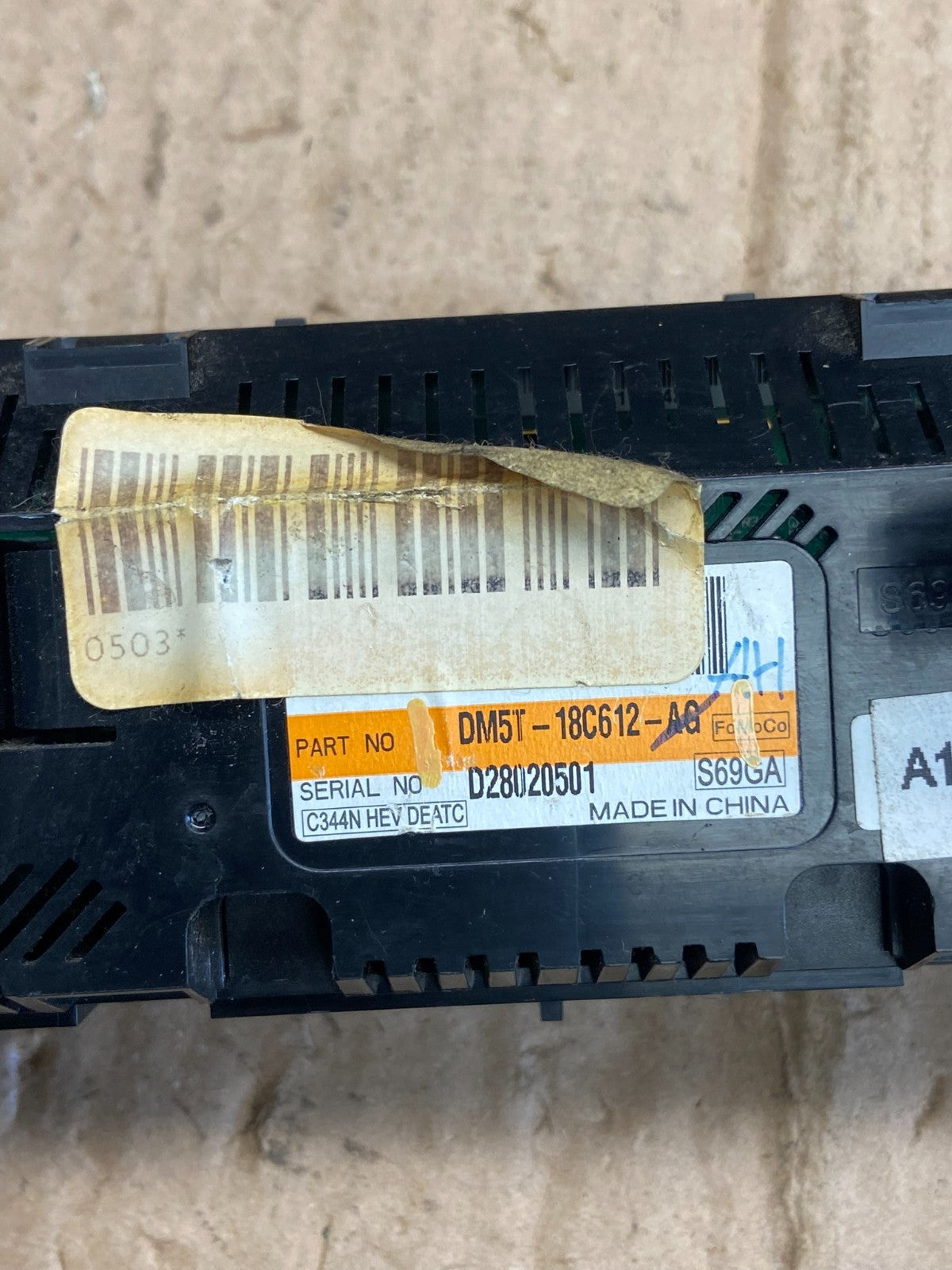 2013 to 2016 Ford C-Max A/C Heater Climate Control Panel Oem AA7998 DG6