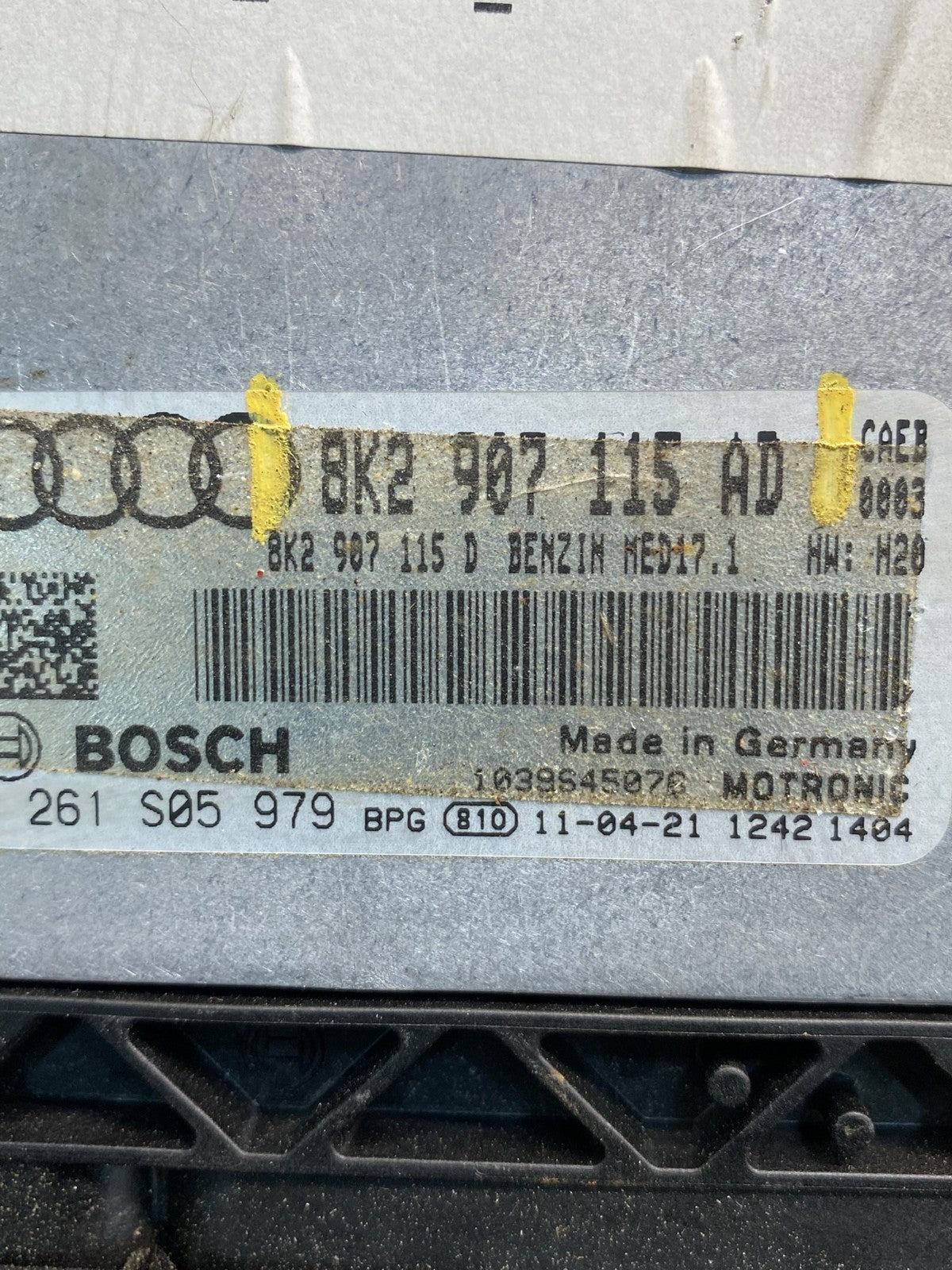 2011 to 2012 Audi A4 2.0L Engine Computer Ecu Pcm Ecm Pcu AD7640 DG2
