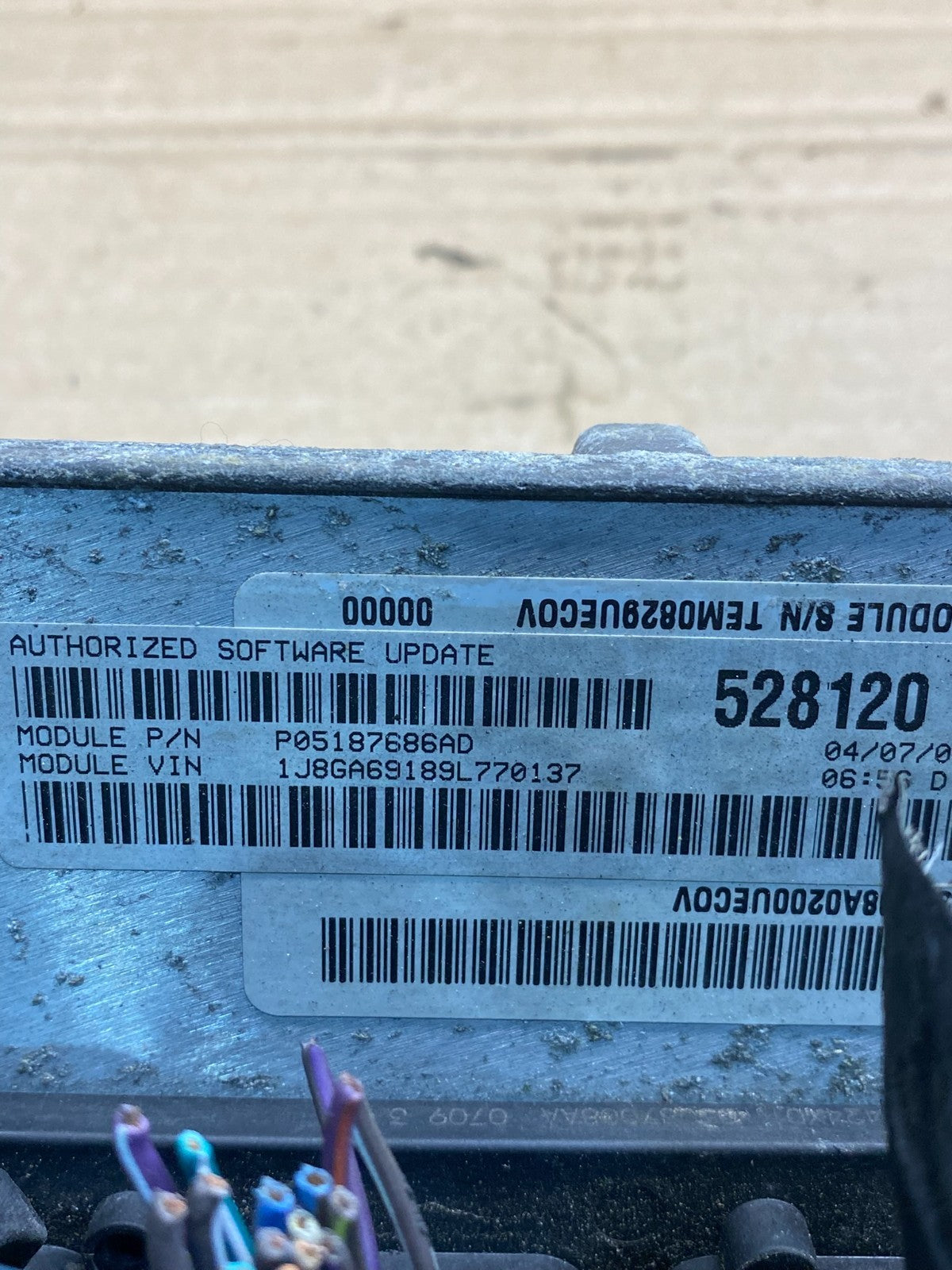 2009 Jeep Wrangler 3.8L Engine Control Module ECU ECM AD9425 DG2