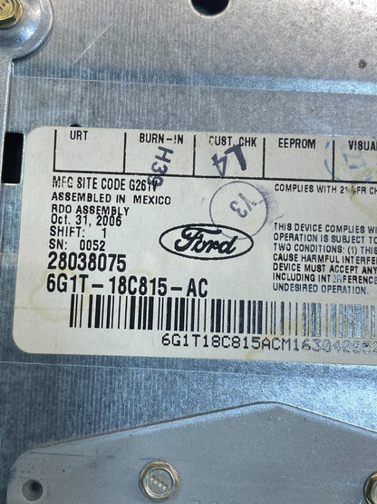 2005 to 2007 Ford Five Hundred Montego Radio CD Player AD4940 DG6