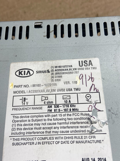 2014 2015 Kia Sorento AM/FM CD Radio Screen Display AH5415 DG5