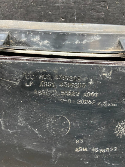 1989 - 1991 Plymouth Acclaim Center Tail Panel Finish Trunk License Plate i35996