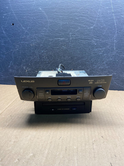 2001 - 2003 Lexus LS430 In Dash 6 Disc CD Cassette Player Radio AF9449 DG0
