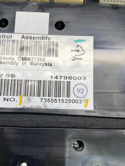 2008-2012 Cadillac CTS A/C Heater Radio Climate Control Panel Bezel OE AC9106 DG6