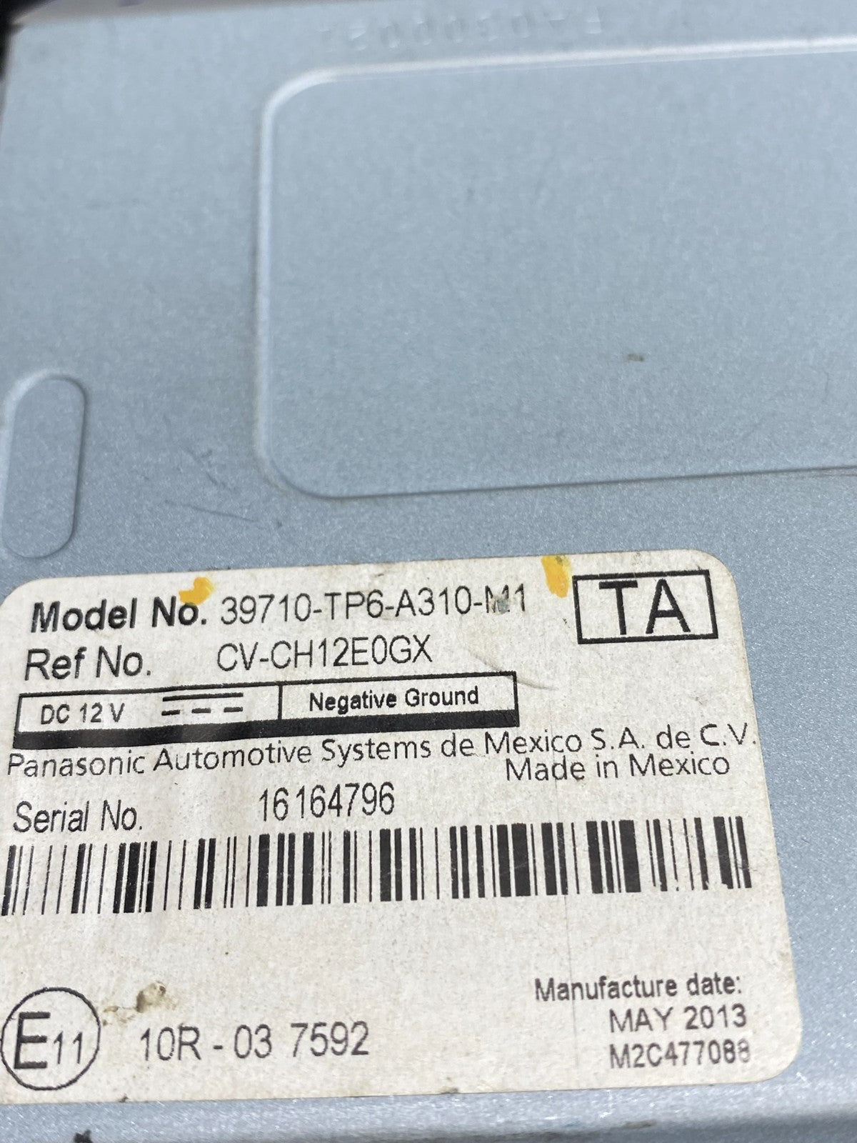 2013 2014 2015 Honda Crosstour Information Display Screen AG0007 DG6