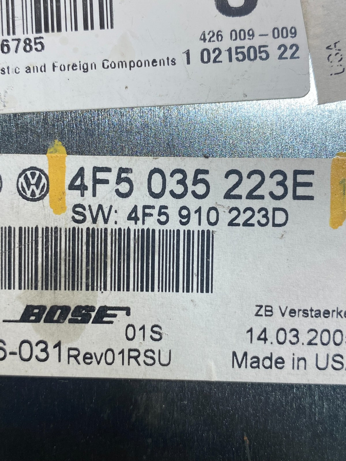 2005 to 2009 Audi A4 Radio Stereo Amplifier Amp ad9974 DG2