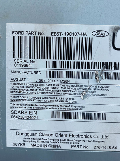 2014 2015 Ford Explorer Audio Equipment Radio Receiver AM FM CD ae8163 DG6