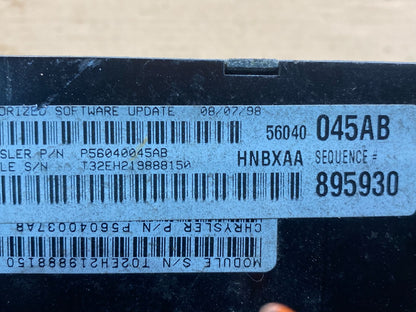 1999 Dodge Dakota 3.9L Engine Computer Module ECM ECU P56040045AB ae8092 DG2