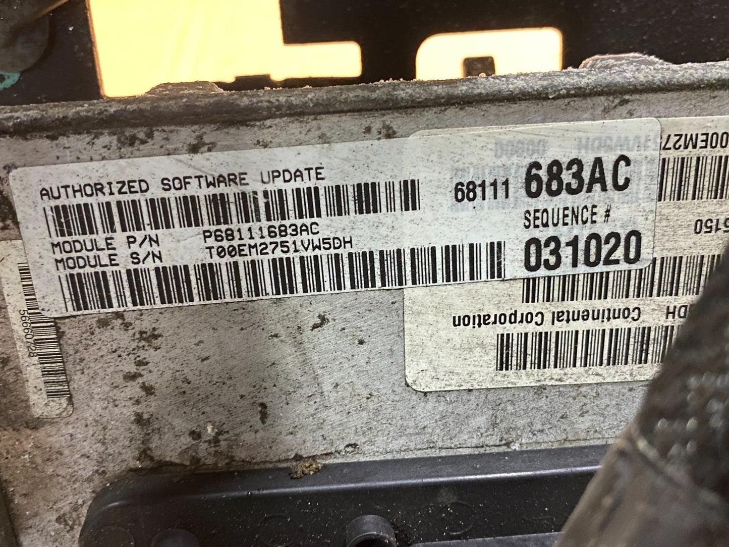 2012 Dodge Durango Jeep Grand Cherokee 3.6 Engine Computer ECU ECM AE6293 DW2