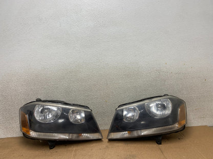 2008 to 2014 Dodge Avenger Left+Right Side Set Black Headlights AA5386 DW0
