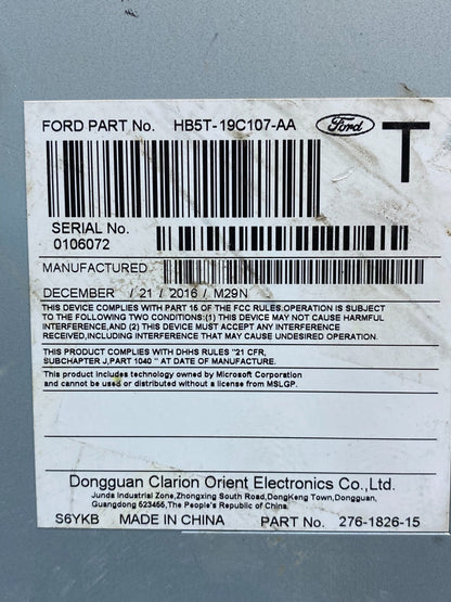 2017 2018 2019 Ford Explorer Audio Equipment Radio Receiver AM FM CD AI9969 DW6