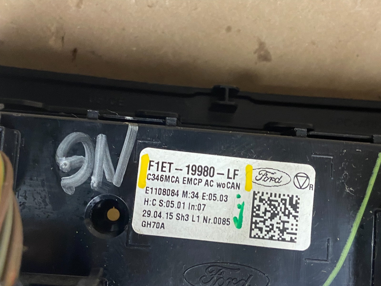 2015 to 2018 Ford Focus Ac Heater Climate Control Temperature Oem t9237 DG6