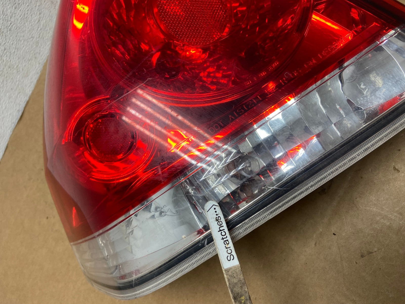 2006 to 2012 Chevrolet Impala Left Driver Lh Side Tail Light AD5163 LK3