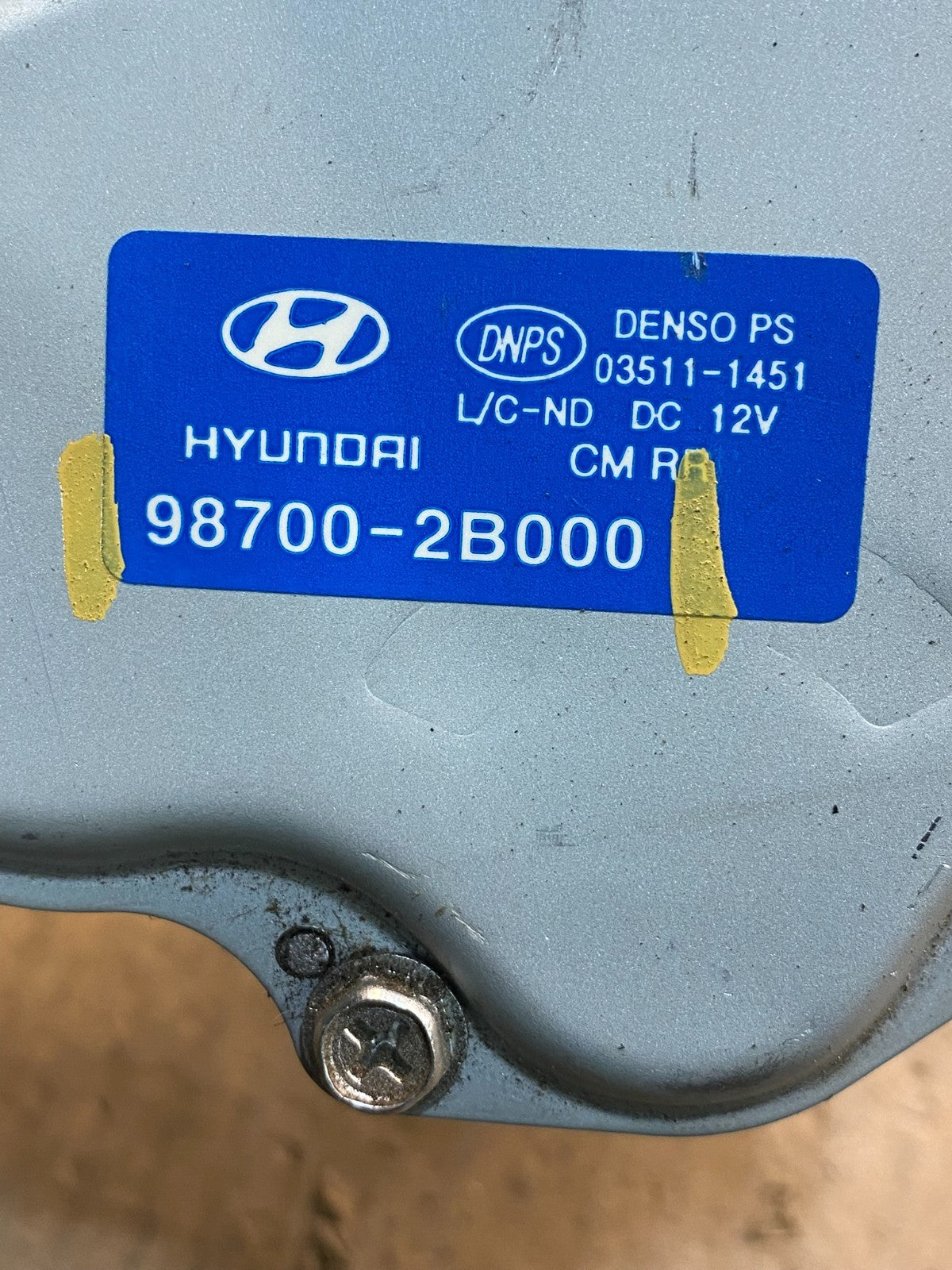 2007 - 2010 Hyundai Santa Fe Rear Glass Windshield Wiper Motor AB0374 DG6
