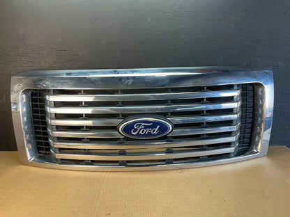 2009 to 2012 Ford F150 XLT Front Upper Grill Grille Chrome af3717 DG0