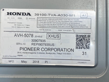 2018 2019 2020 Honda Accord Am Fm Cd Player Radio Receiver AF3982 DG6