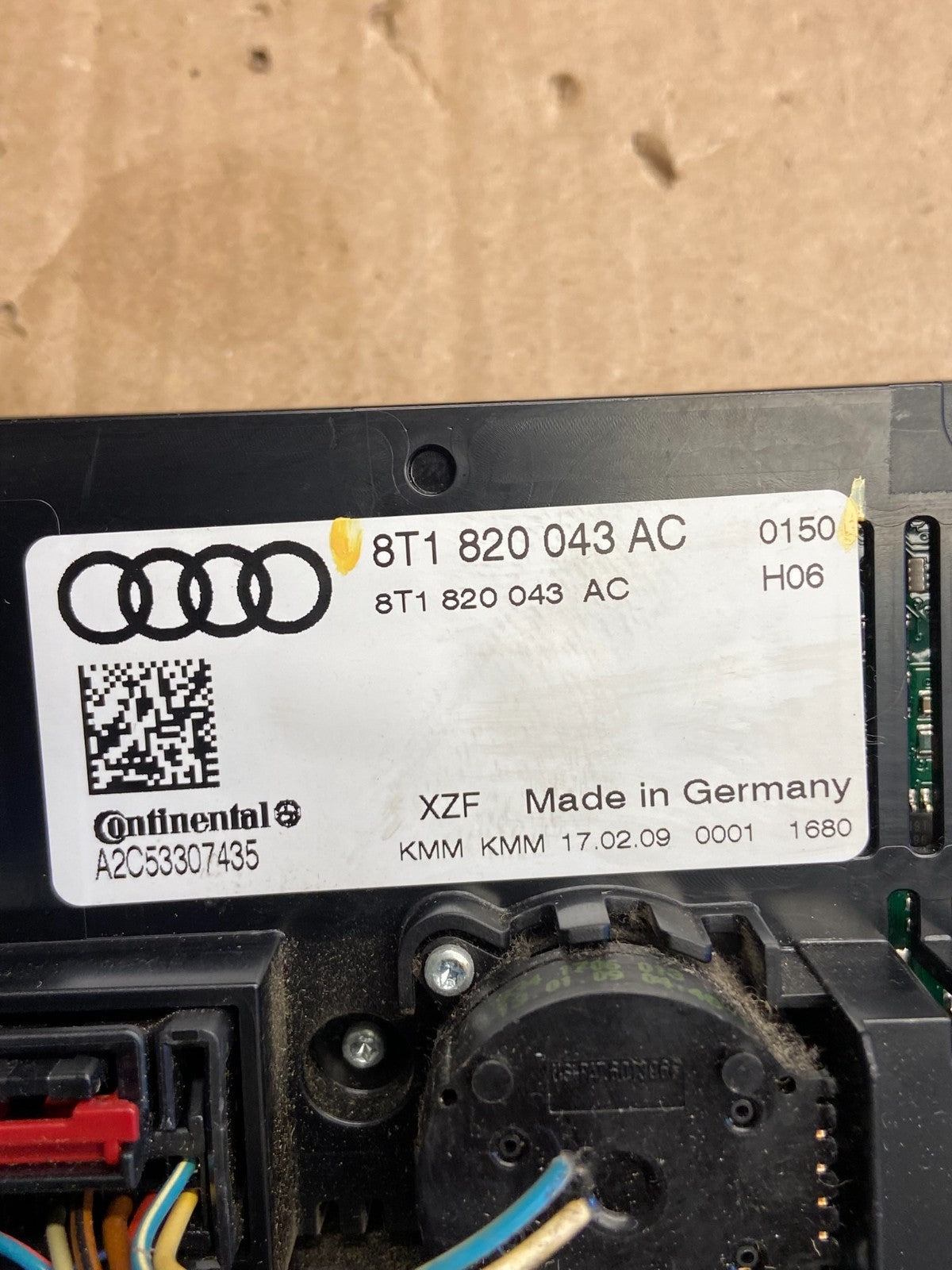 2009 - 2012 Audi Q5 Front Heater AC Climate Control Panel ah5682 DG4