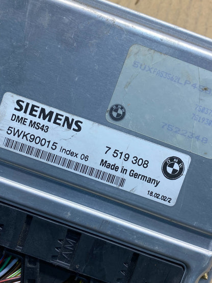 2003 to 2005 BMW X5 ECM ECU Engine Control Computer Module 7519308 AI0283 DW2