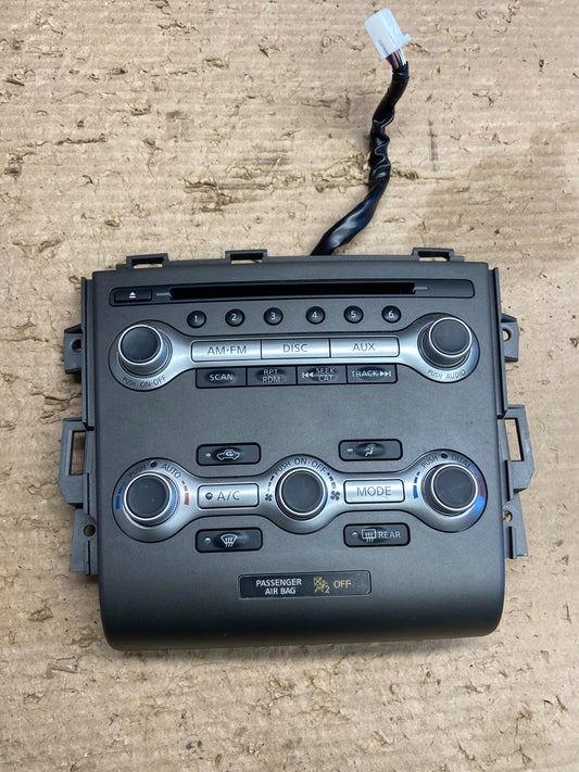 2011 - 2014 Nissan Murano AM FM Radio CD Climate Control Panel AH1157 DG0