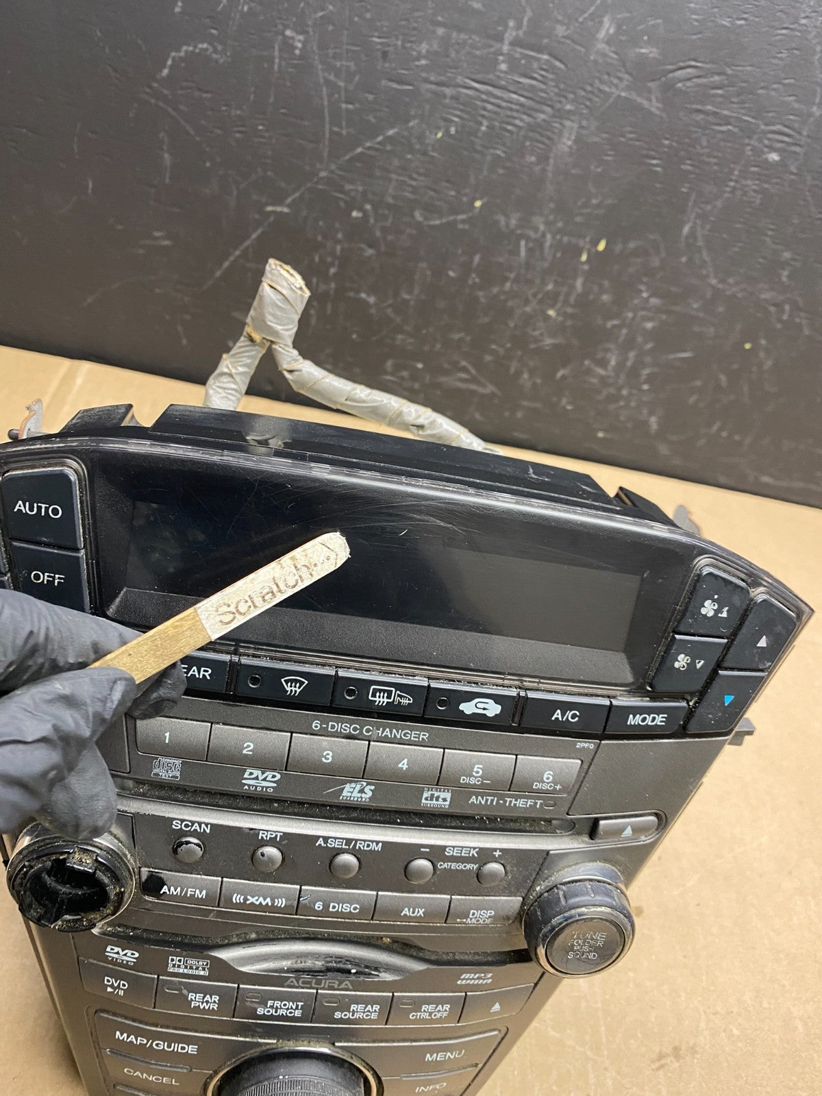 2007 to 2009 Acura Mdx Radio Stereo 6 CD Player Climate Control Pan OE ab9198 DG2