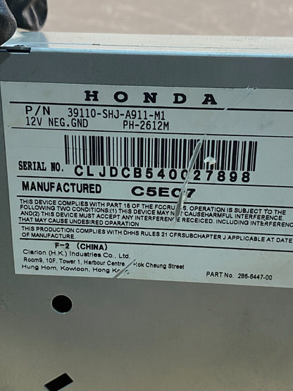 2005-2006 Honda Odyssey Information Display Screen 39810-SHJ-A010-M1 AI4845 DW8