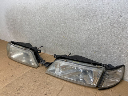 1995 to 1996 Nissan Maxima Left+Right Side Headlights Halogen OEM AA34862