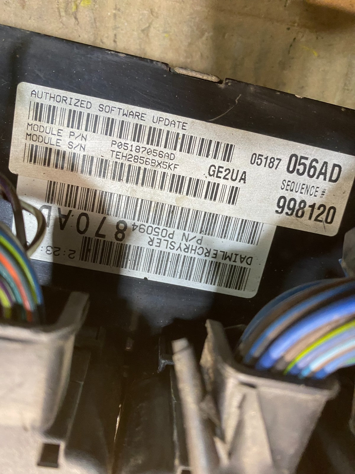 2007 Jeep Commander 5.7L Engine Control Module ECM  05187056AD V2408 PS3