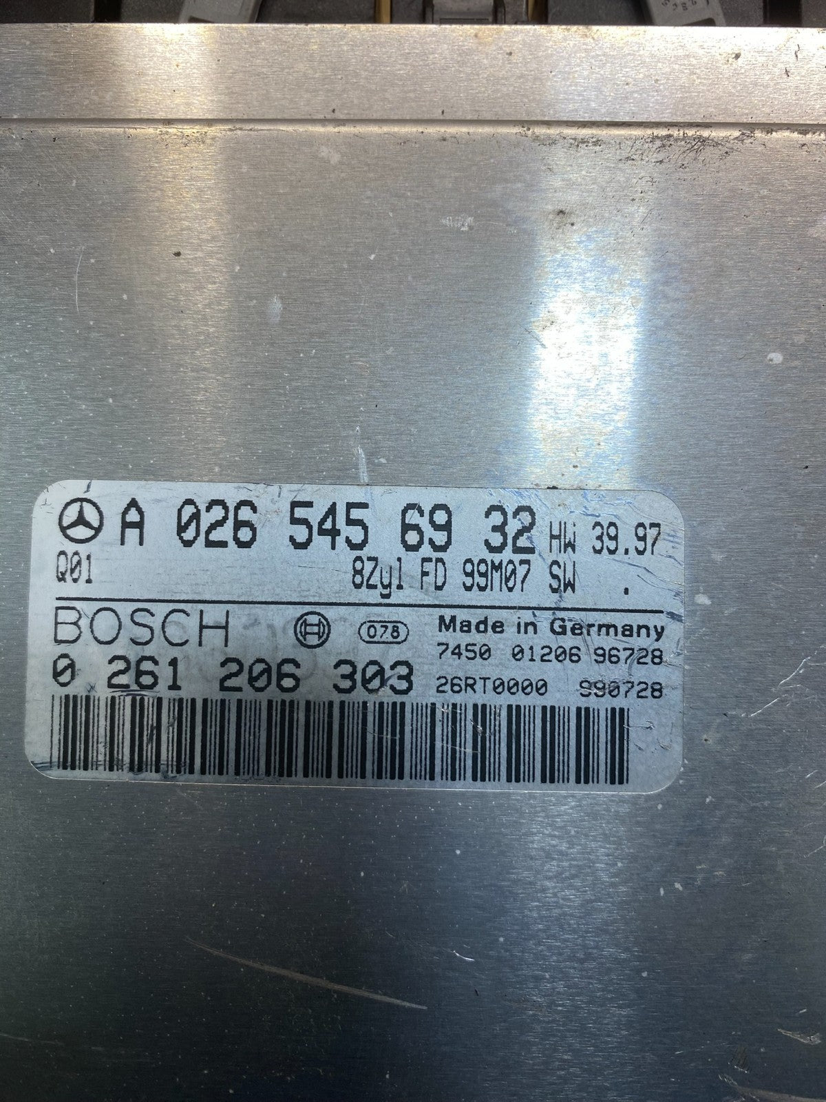 1998 to 2000 Mercedes S430 S500 ECU ECM Engine Control Module Unit OEM AC0396 DG2