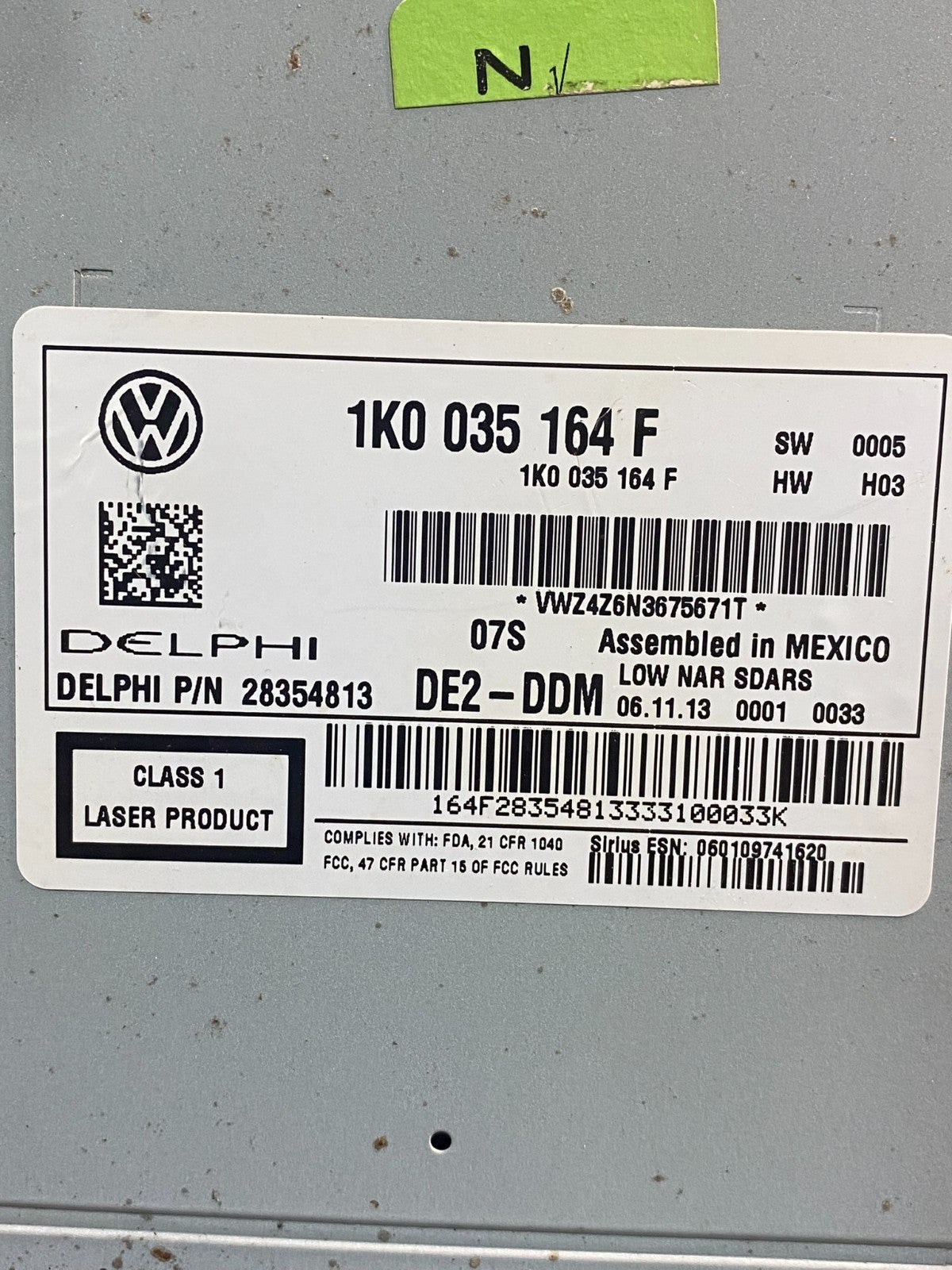 2011 to 2014 Volkswagen Passat Jetta Radio CD Player AM/FM AJ0503 DG6
