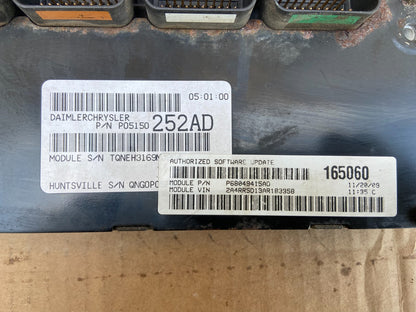 2008 - 2010 Caravan Town & Country 3.8L Engine Control Unit ECU Module AD2863 DW2