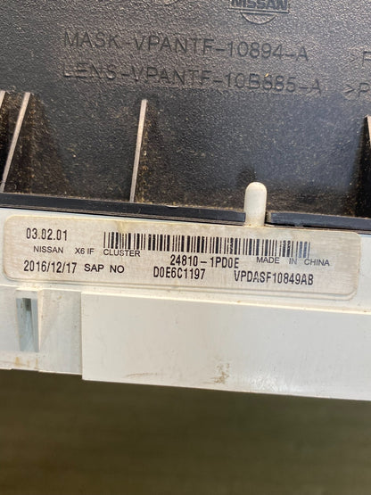 2013 to 2019 Nissan NV2500 Speedometer Cluster Gauge AF3806 DW5