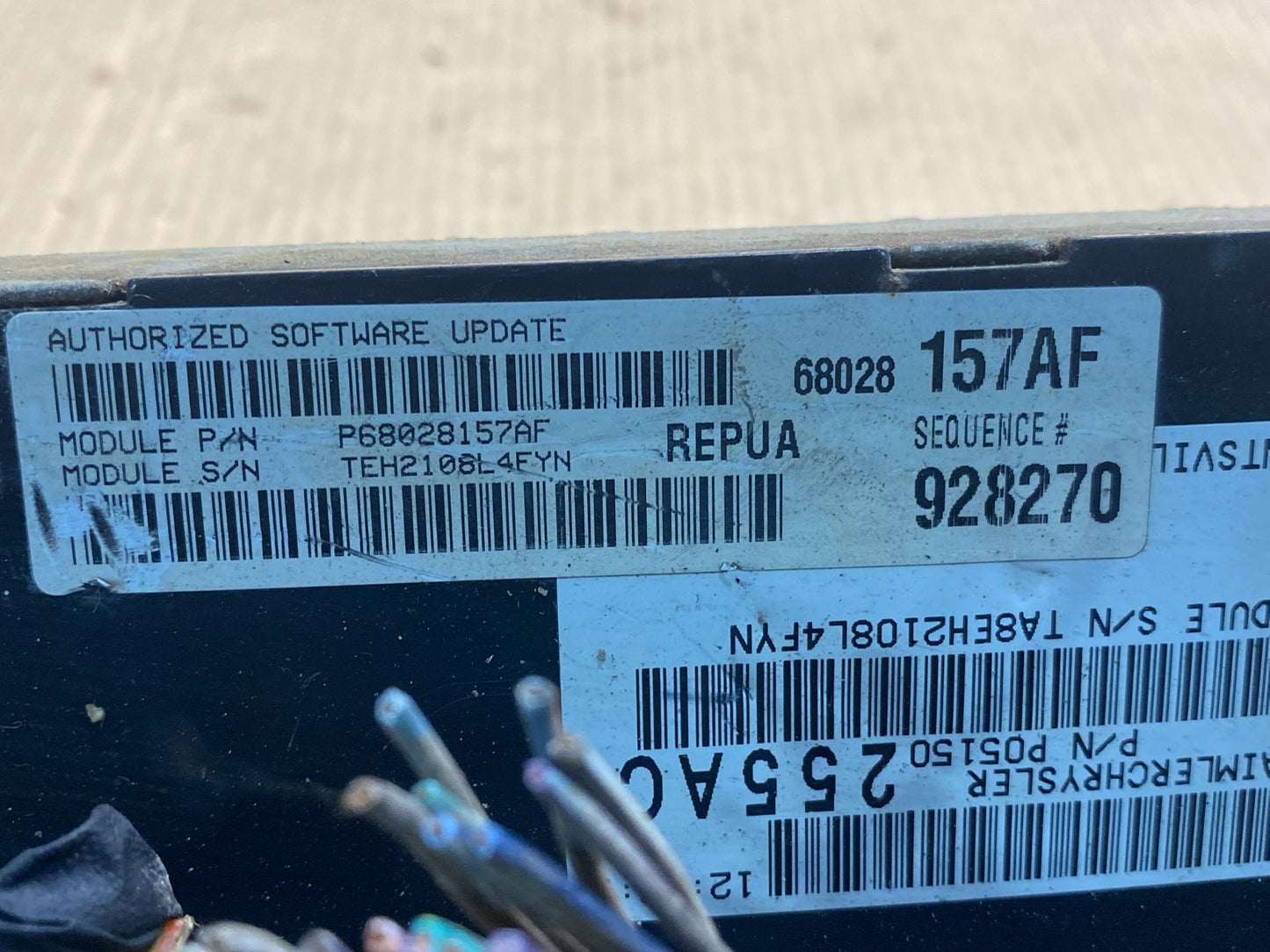 2008 to 2009 Jeep Grand Cherokee 4.7L Computer Engine Control ECU ECM AE6404 DW2
