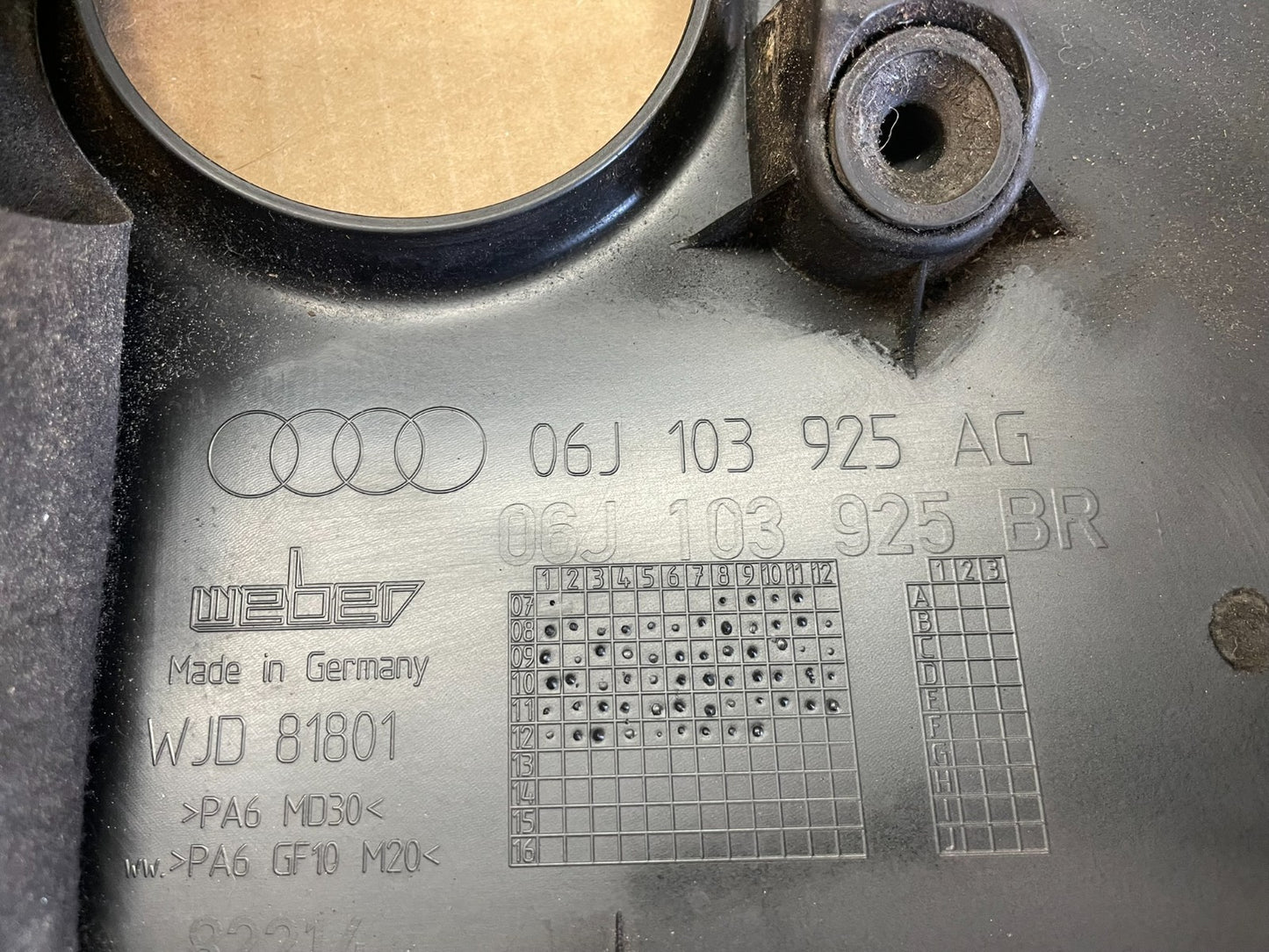 2009 to 2017 Audi A4 A5 A6 Q5 2.0L Engine Motor Cover Top Lid Trim AF3548 DG6
