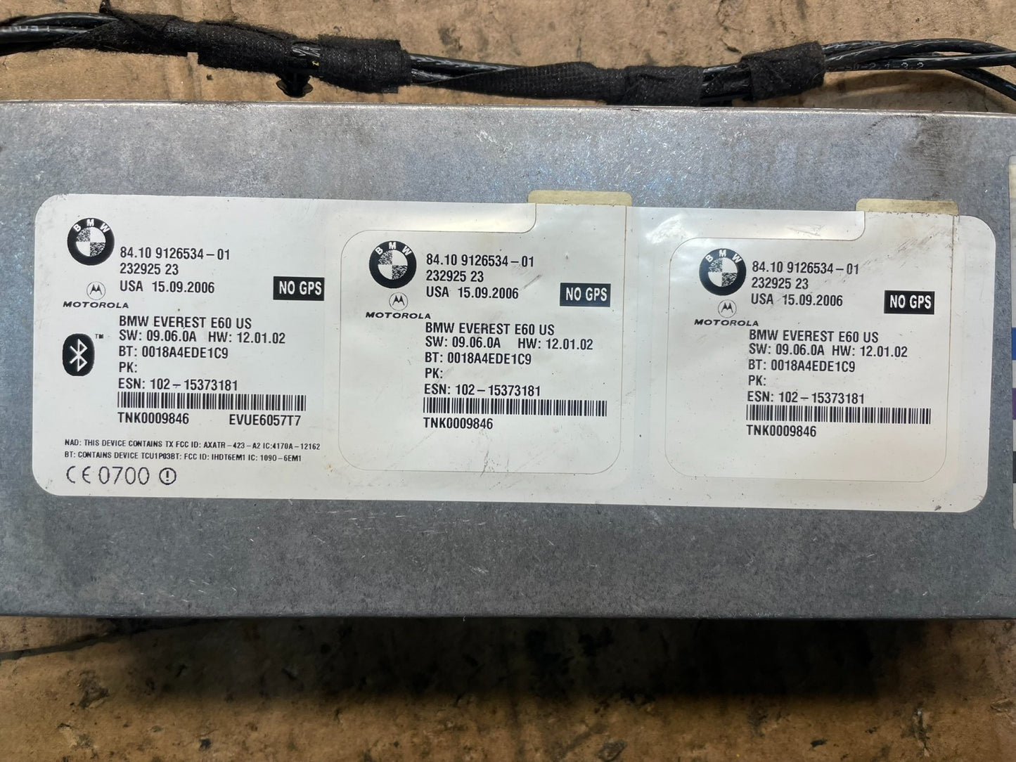 2007 to 2011 Bmw Bluetooth  Control Module Computer Telematics OEM S4696 DG6