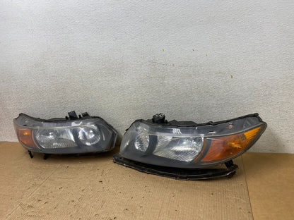 2006 - 2008 Honda Civic Coupe Headlights Halogen Left+Right W5308 DW1