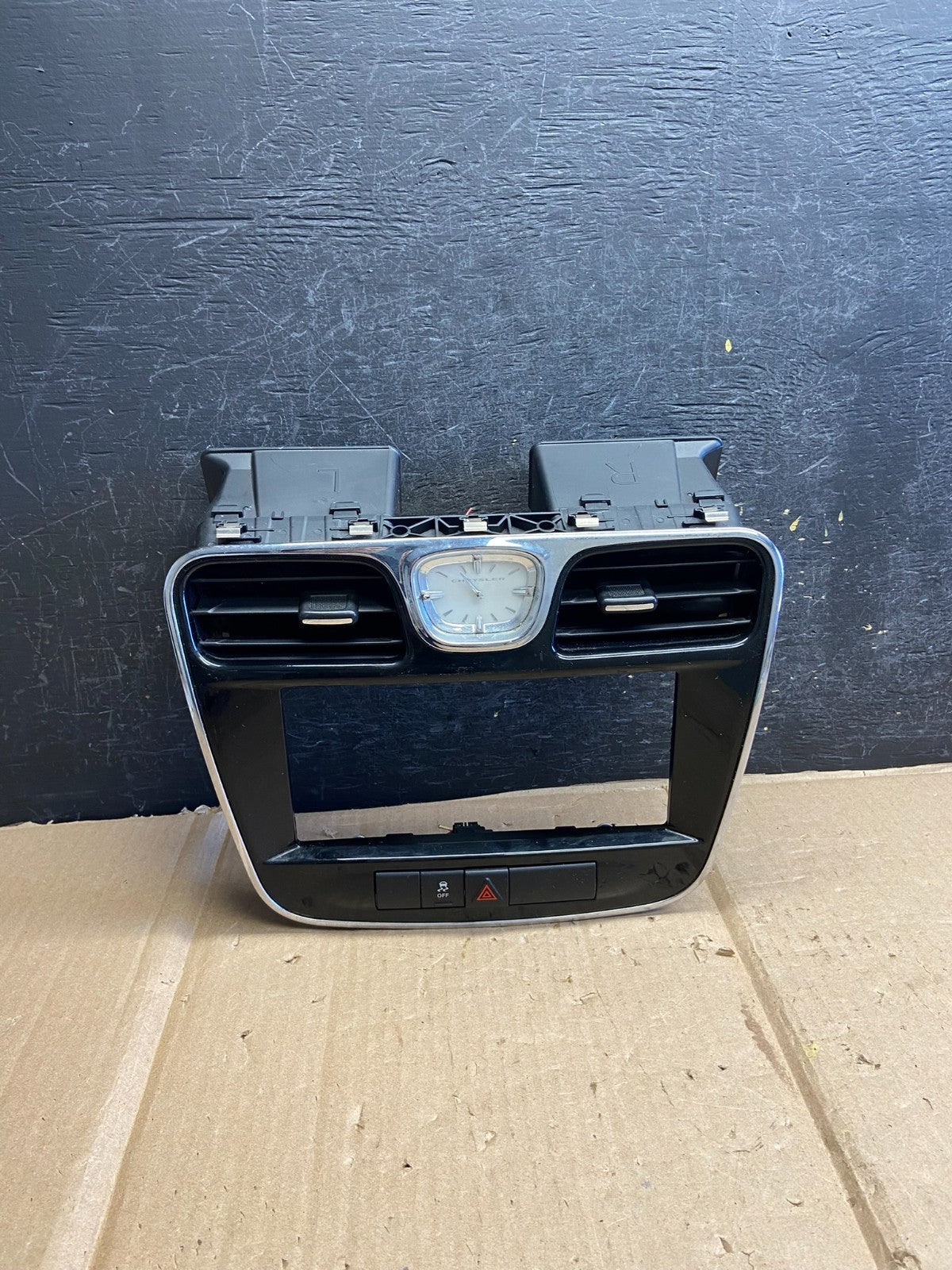 2011-2014 Chrysler 200 Dash Radio Bezel Trim Clock Hazard Bezel AH5661 DG0