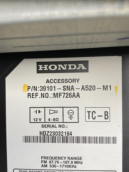 2006 - 2011 Honda Civic Radio AM/FM Climate Control Air Vent Bezel AH5251 DG5