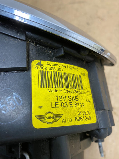 2005 to 2008 Mini Cooper Left Driver LH Side Headlight Halogen AD1275 DW11
