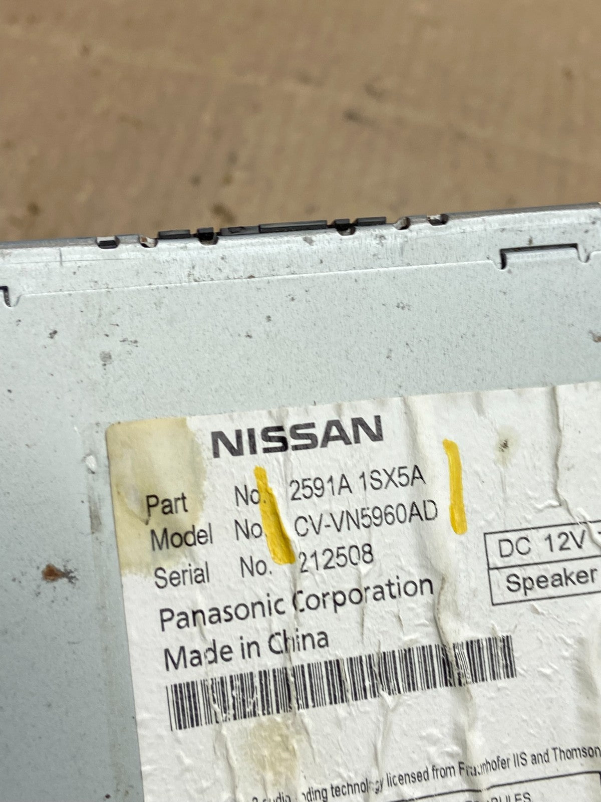 2011 - 2013 Nissan Murano Maxima M35 M37 BOSE Radio CD Navigation U4669 DG5